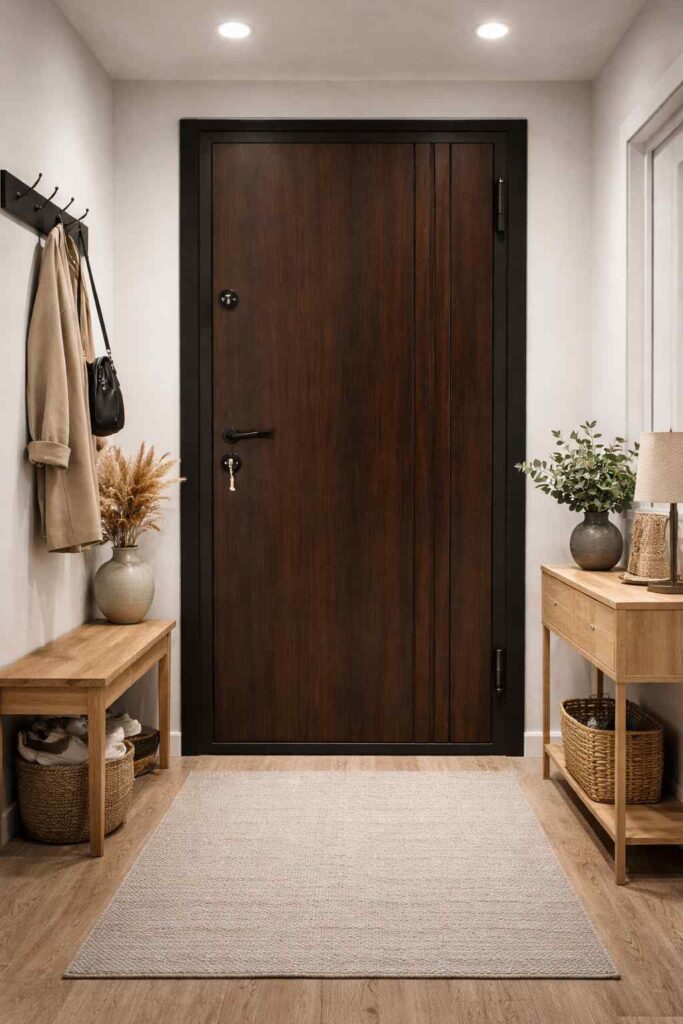 Sigurnosna vrata u boji - Antracit, grafit, drvo-dekor tonovi za hodnik stana + galerija